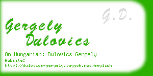 gergely dulovics business card